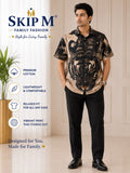 Skip M Men's Premium Cotton Wild Tiger Graphic Relaxed Fit Shirt