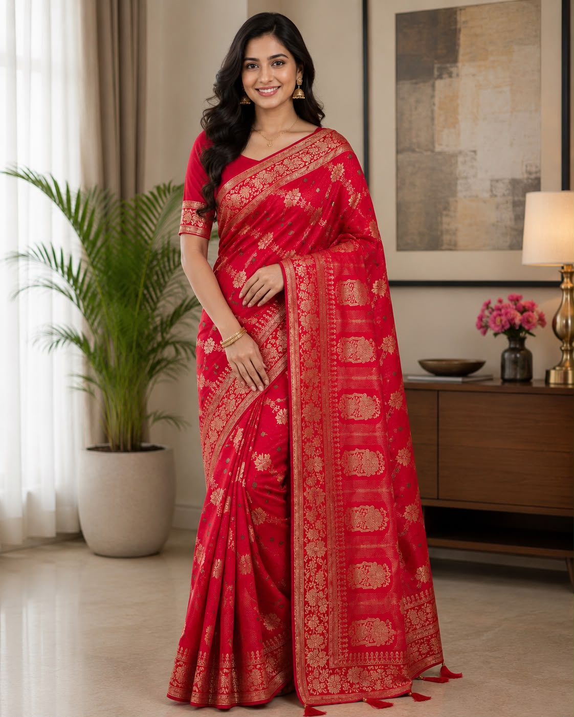 Crimson Royale Banarasi Silk Saree