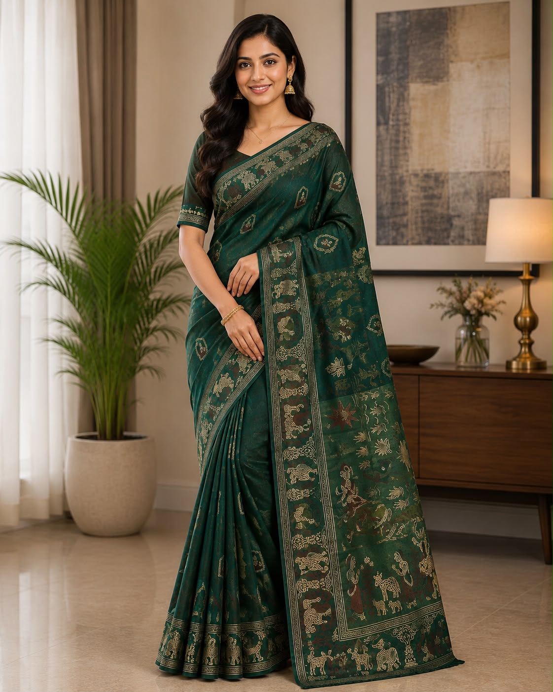 Emerald Royale Heritage Silk Saree