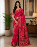 Ruby Royale Heritage Silk Saree