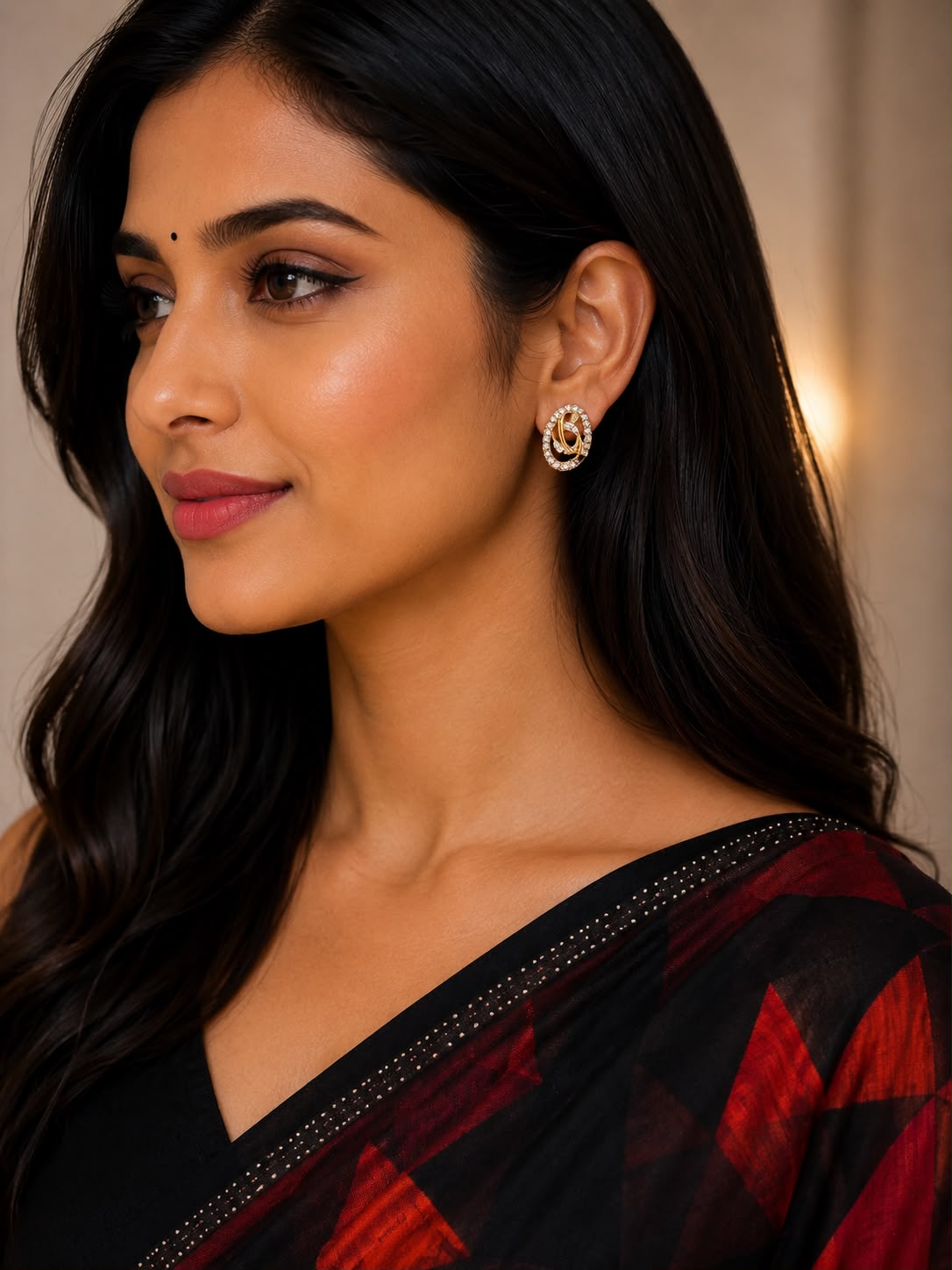 Elegant Loop Stud Earrings