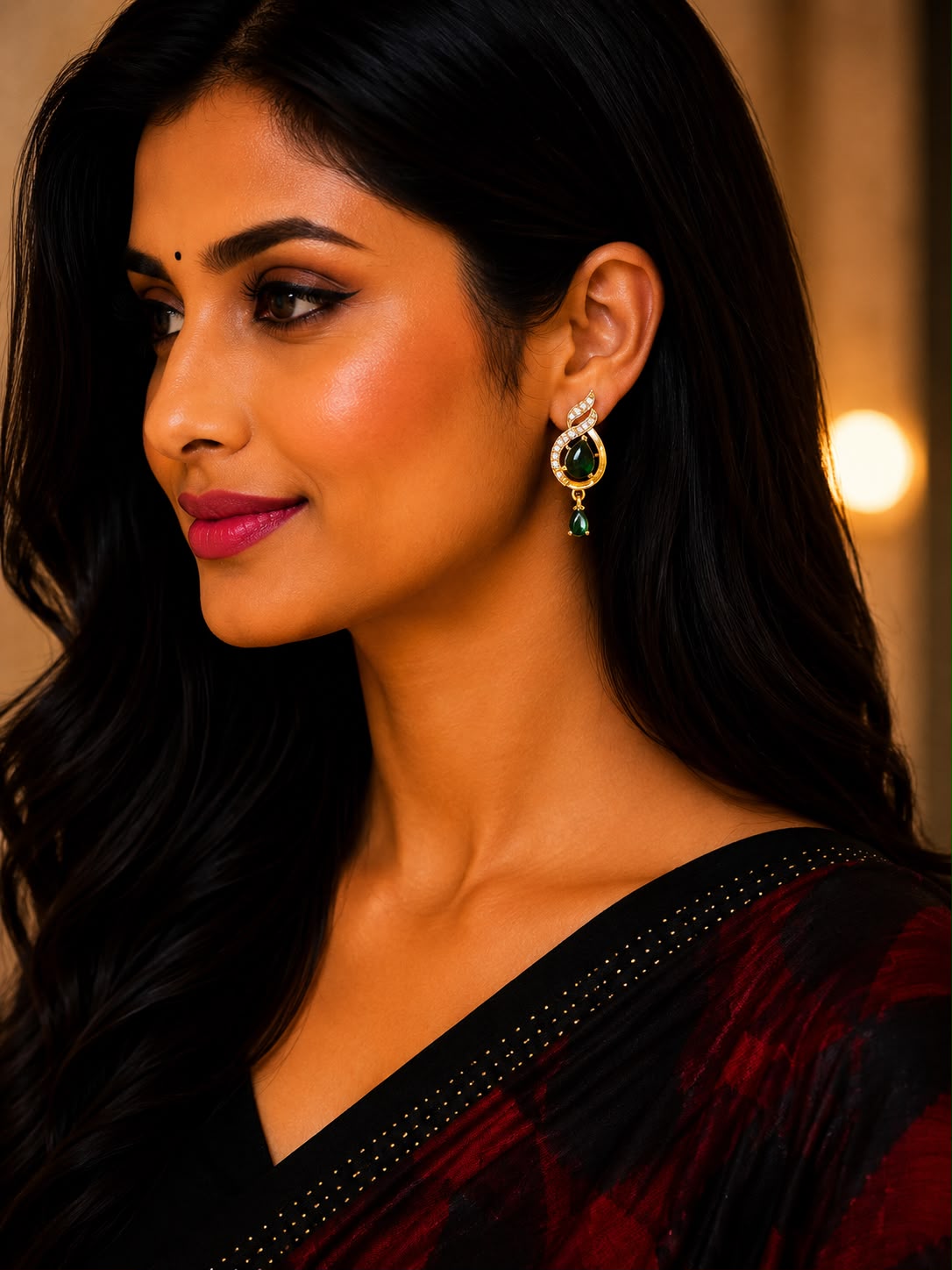 Emerald Elegance Teardrop Earrings