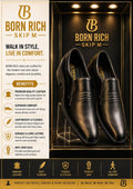 Born Rich Premium Genuine Leather Formal Slip-On Shoes – Black