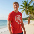 SKIP M FAMILY FASHION Men Graphic Print Round Neck Cotton Blend Red T-Shirt